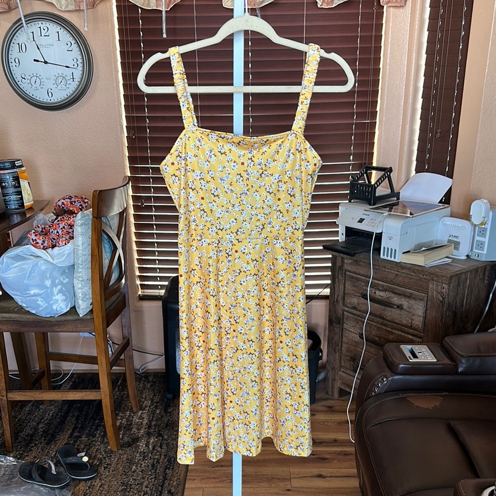 Boutique Yellow Floral Sundress